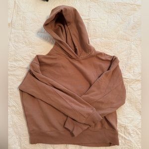 TARGET CAMEL CROPPED HOODIE